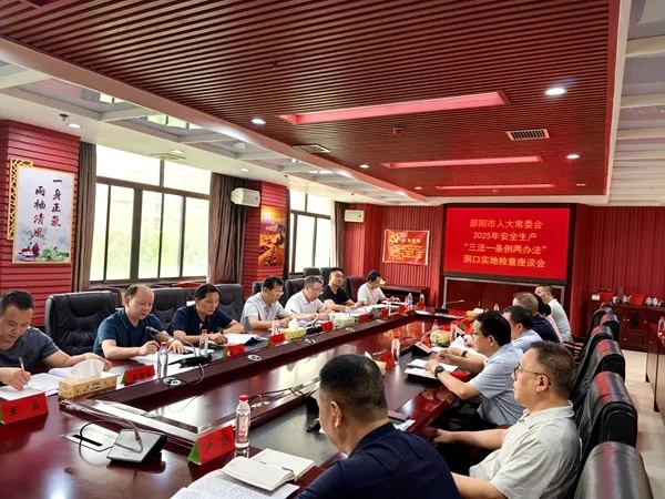​邵阳市人大常委会到洞口县开展2025年安全生产“三法一条例两办法”实地检查