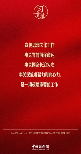 宣传思想文化工作，是一项极端重要的工作